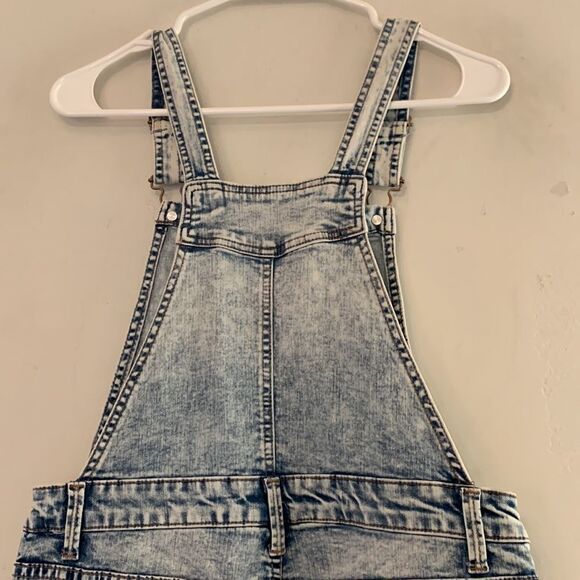 So denim distressed overalls Size 16 Kids NWT - Picture 9 of 12